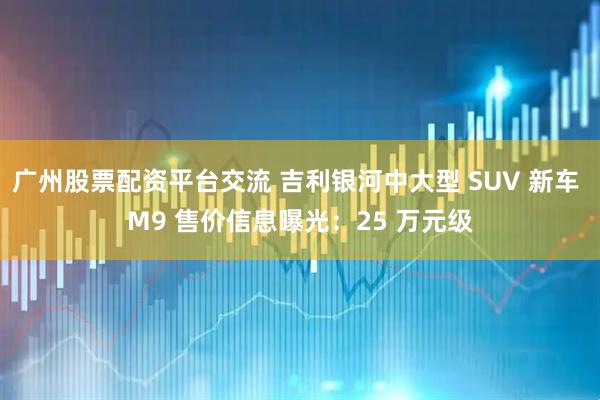 广州股票配资平台交流 吉利银河中大型 SUV 新车 M9 售价信息曝光：25 万元级